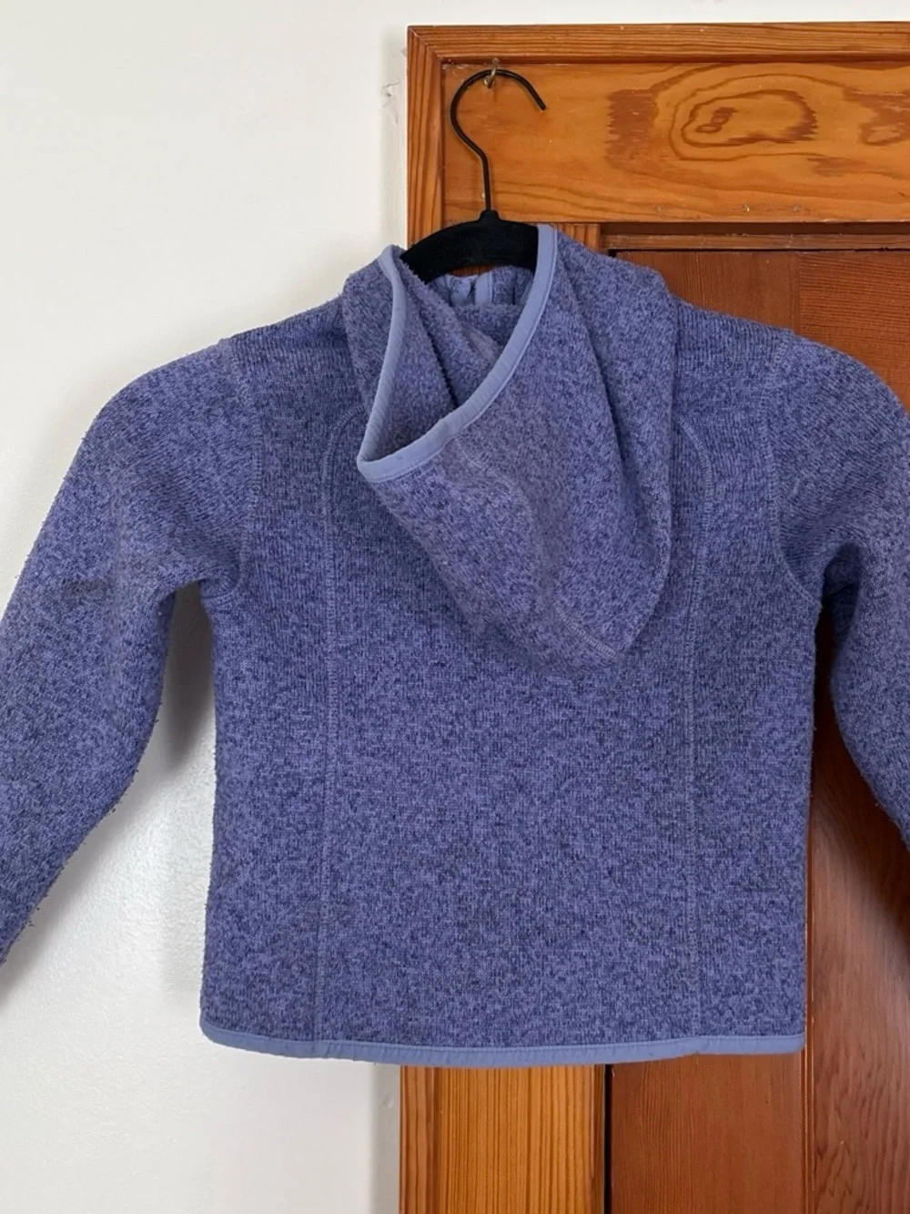 L.L. Bean Kids Heathered Purple Hooded Zip Fleece